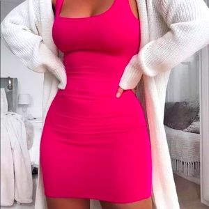 FSDA Square Neck Sleeveless Bodycon Mini Dress Basic Women Summer Black Backless